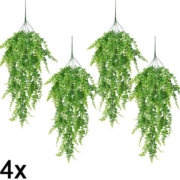 4x Umetna viseča praprot (80 cm) | FERNY