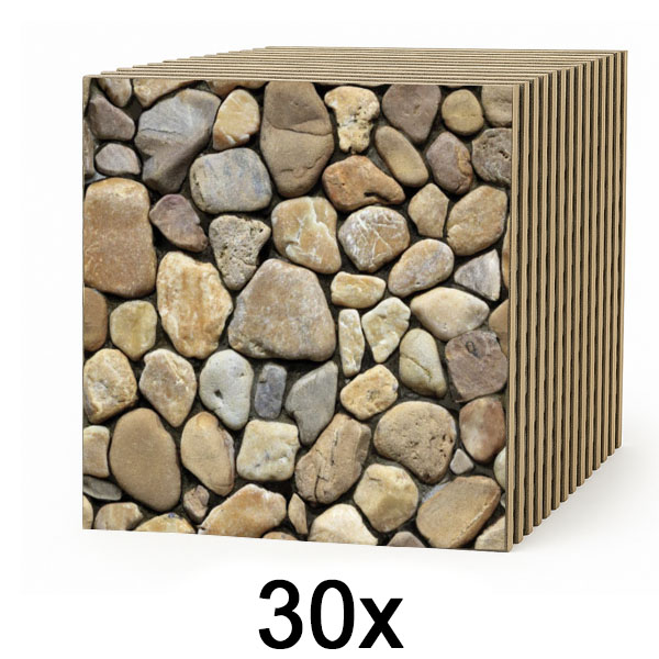 3x 3D stenske ploščice z učinkom kamna – odlepi in prilepi | STONEBLOCKS