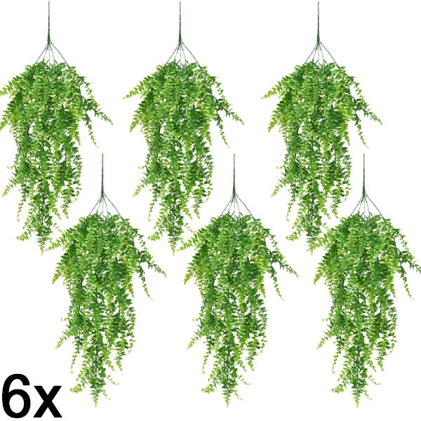 6x Umetna viseča praprot (80 cm) | FERNY