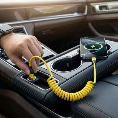 4-v-1 izvlečni polnilni kabel - 65W, 1.5 m, USB-C + Lightning | SPRINTCHARG