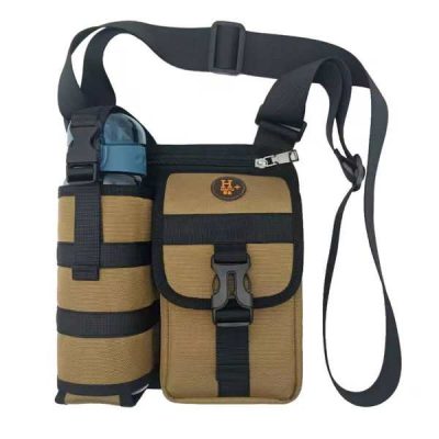 Torba za čez ramo z držalom za steklenico vode - 22x21 cm, mrežasta | TREZORIA
